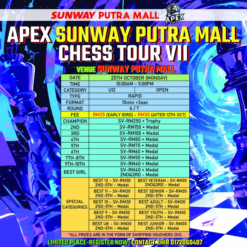 Join us for the APEX Chess Tour VII 🏆
