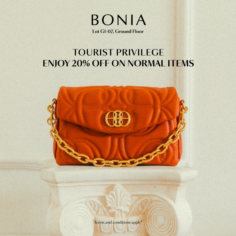 Discount of up to 20% on selected items for tourists!