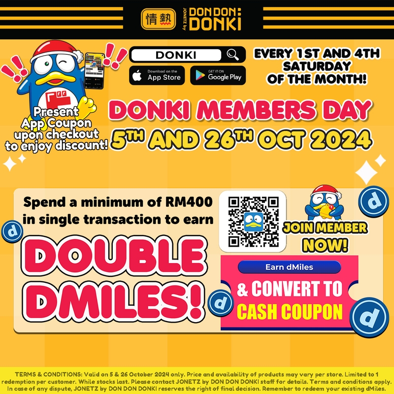 The first DONKI Members Day of the month is happening this 5th October!