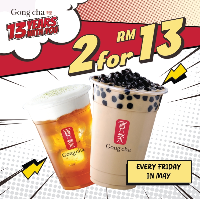 Any 2 for RM13 Every Friday in May