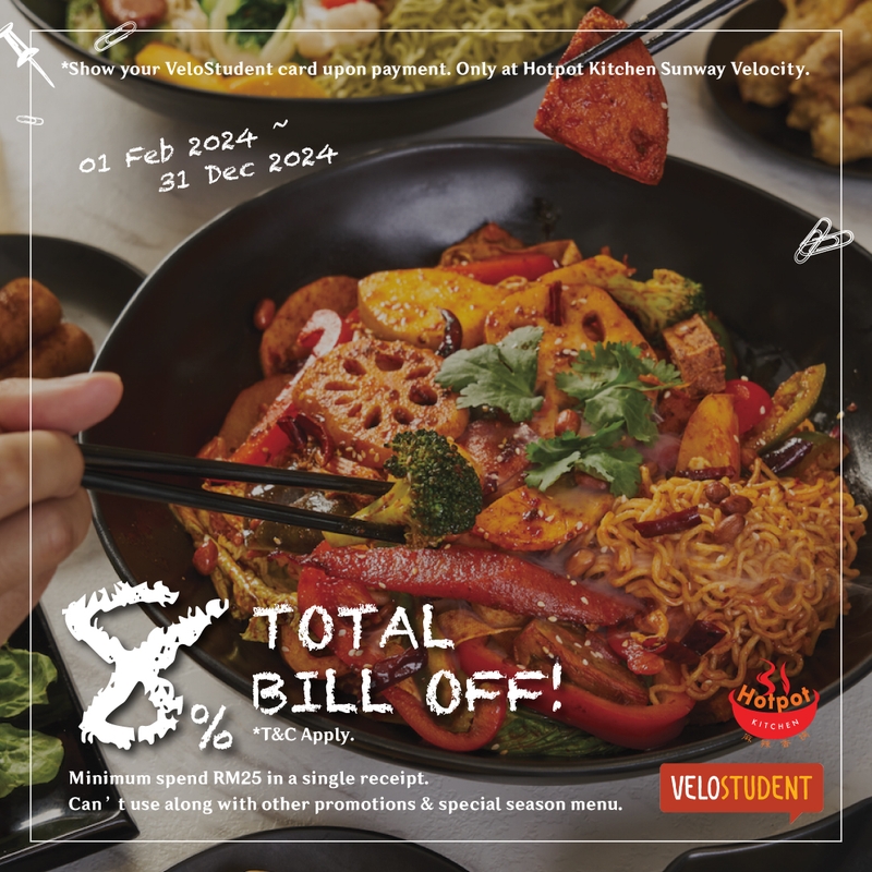 VeloStudent 8% Off for Hotpot Kitchen