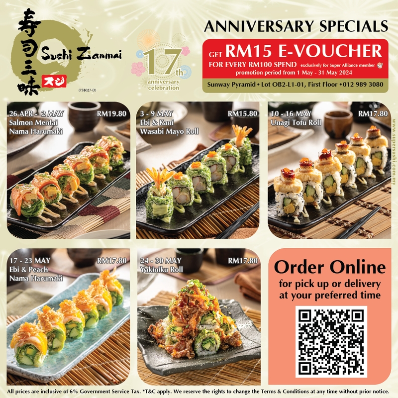 Sushi Zanmai Anniversary Specials
